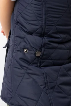 Clearance horze klassisk vattert vest til barn PeacoatDarkBlue
