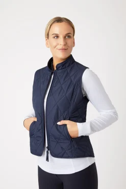 Clearance horze klassisk vattert vest til damer PeacoatDarkBlue