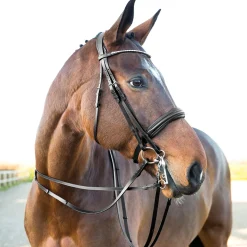 Clearance horze Laelia tøyler med stoppere Black