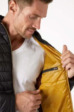 Clearance horze lettfôret jakke, herre Black