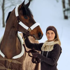 Best horze Lincoln grime med pels DarkBrown/Off-White