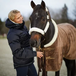 Best horze Lincoln grime med pels DarkBrown/Off-White