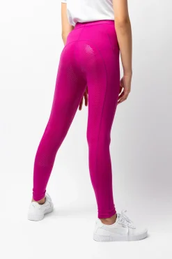 Best horze Madison tights, helforsterket med silikon, barn BeetrootPink