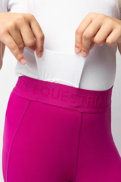 Best horze Madison tights, helforsterket med silikon, barn BeetrootPink