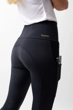 Hot horze Mathilde funksjonelle tights med helforsterket silikonsete, dame DarkNavy