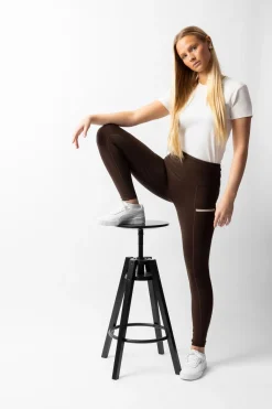 New horze Mathilde termiske ridebukser med helforsterkede javadarkbrown