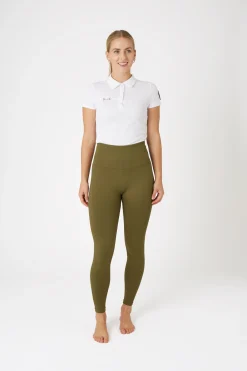 Discount horze Melissa sømløse thermo ridetights til dame FirGreen