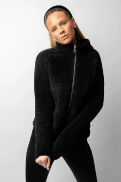 horze Merida jakke i teddyfleece til dame Black