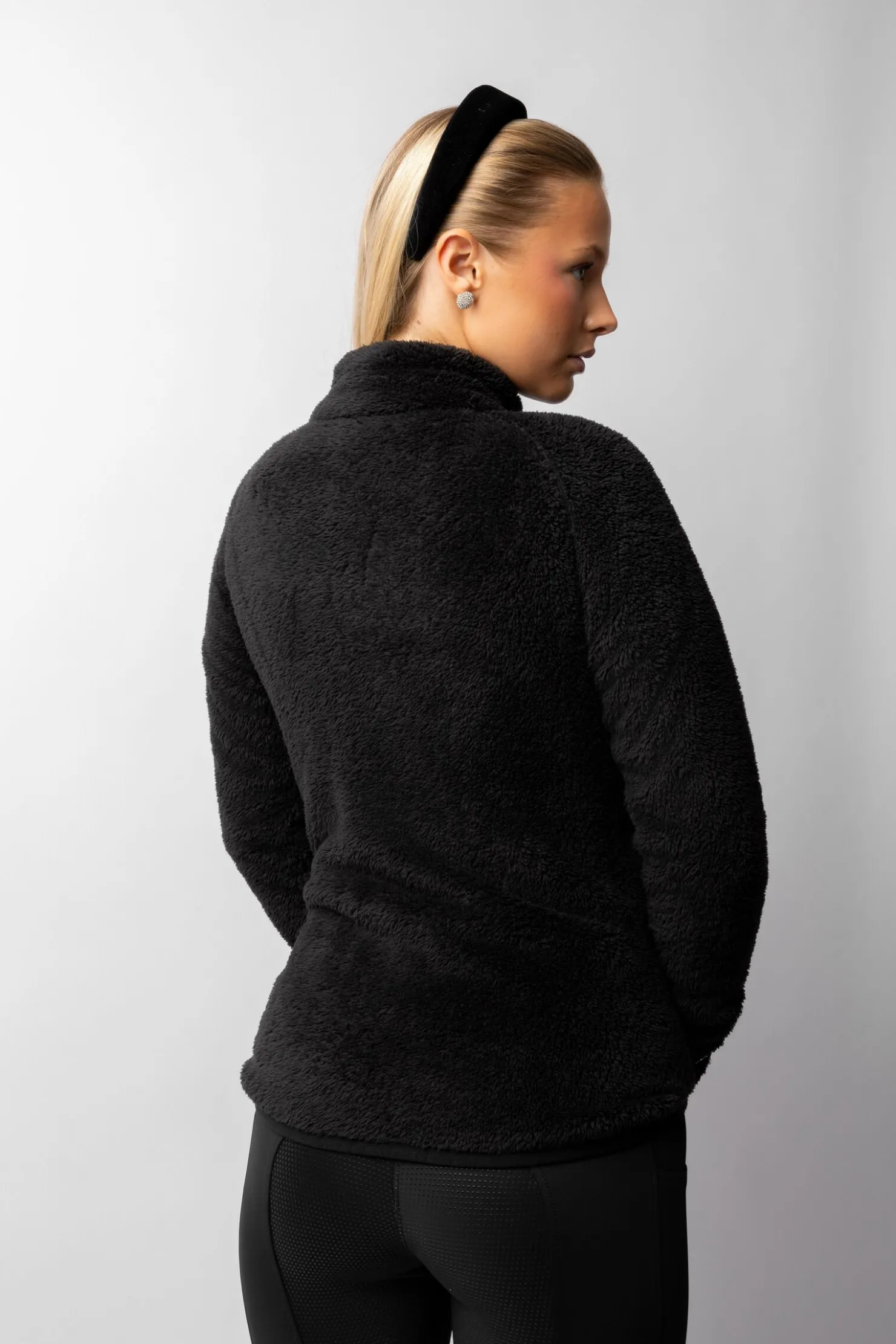 horze Merida jakke i teddyfleece til dame Black