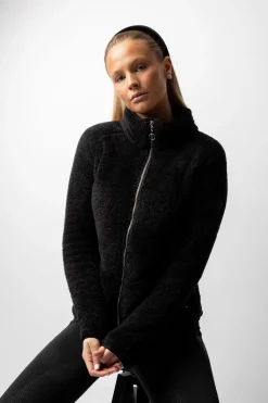 horze Merida jakke i teddyfleece til dame Black