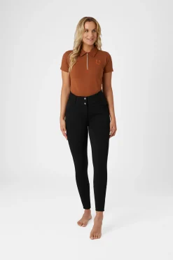 Sale horze Mia helforsterkede thermo ridebukser med silikon, dame Black