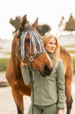 Best horze Moreton grime, leietau og fluefrynser, sett SeaSpray