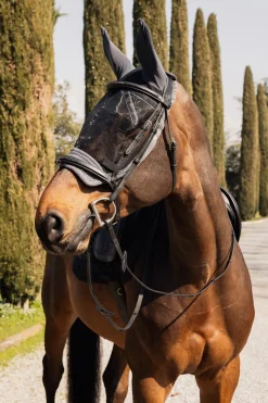 horze Mountain fluemaske til ridning DarkGrey