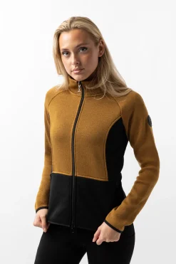 Outlet horze Neve Fleece Ridejakke Goldenbrown