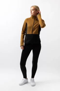 Outlet horze Neve Fleece Ridejakke Goldenbrown