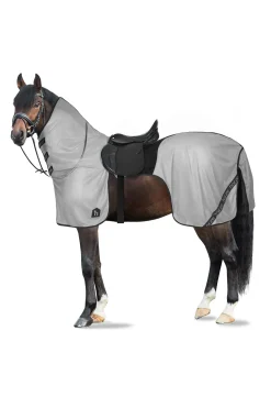 Outlet horze Paso Fino fluedekken til ridning med avtakbar hals og UV-beskyttelse TitaniumGrey