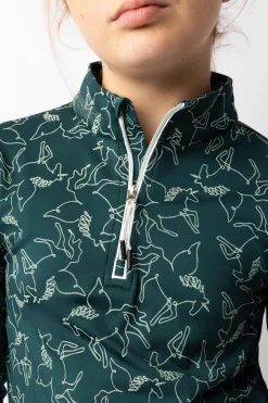 Hot horze Pegasus Barne Treningstrøye Darkseagreen