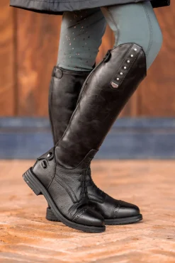 Online horze Portland ridestøvler med krystaller til barn Black