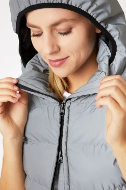 Hot horze reflekterende fôret vest, dame ReflectiveSilver