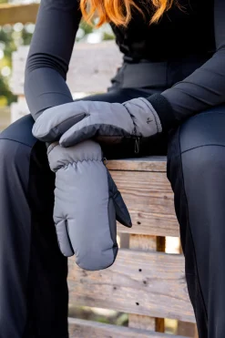 horze reflekterende trefingervotter DarkReflectiveSilver