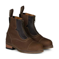 Outlet horze Seville jodhpur-sko med frontglidelås, barn Brown