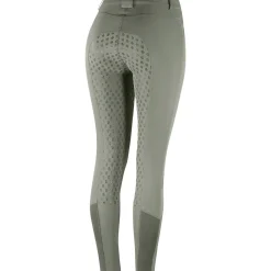 Sale horze Sienna helforsterket ridebukse med silikon, dame BeetleGreen/Gold