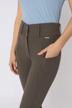 Hot horze Sophie helforsterket ridebukse med høyt liv til dame Tarmac