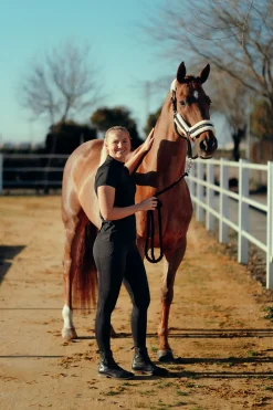 Outlet horze Stanford grime med fuskepels Black