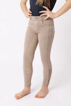 Hot horze Suki helforsterket ridebukse til barn WarmTaupe