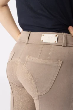 Hot horze Suki helforsterket ridebukse til barn WarmTaupe