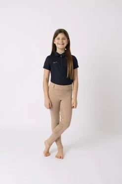 Hot horze Suna helforsterket ridetights til barn WarmTaupe