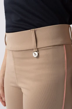 Hot horze Suna helforsterket ridetights til barn WarmTaupe