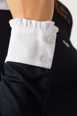 New horze Sylvie langermet stevneskjorte med blonder, dame DarkNavy