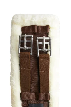 Best horze Tartu dressurgjord i neopren med fast fuskepels DemitasseBrown