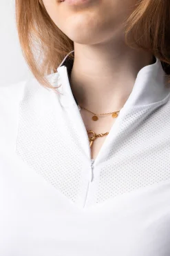 Online horze Taylor teknisk skjorte, dame WH/AB