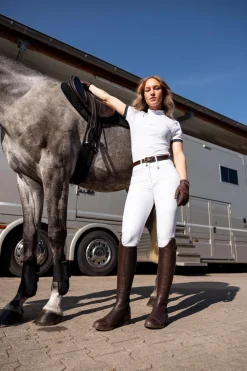 Online horze Taylor teknisk skjorte, dame WH/AB