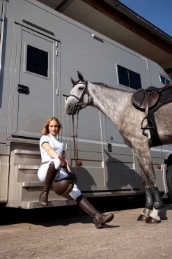 Online horze Taylor teknisk skjorte, dame WH/AB