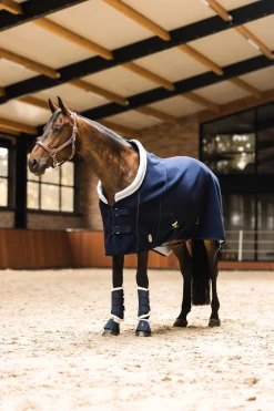 Best horze Terrazzo dobbeltbundet fleece-cooler DarkNavy