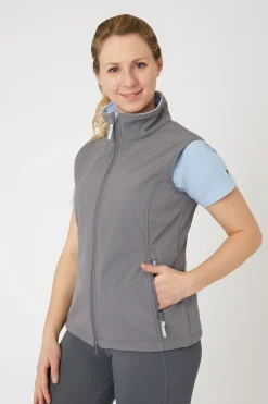 Sale horze Trisha vest i softshell til dame SmokedPearlGrey