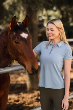 Online horze Willow funksjonell poloskjorte til dame MountainSpring