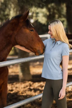 Online horze Willow funksjonell poloskjorte til dame MountainSpring