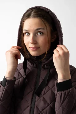 Sale horze Young Rider IMELDA fôret ridejakke, dame Fudge/BurgundyBrown