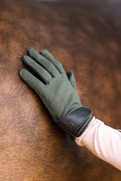 Online horze Young Rider PERLA helårs ridehansker Kambada/DragonDarkGreen