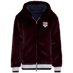 Hot hvpolo HV Polo Benthe Faux Fur Jacket BurgundyDarkRed