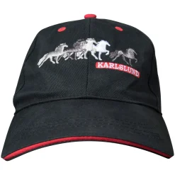 Sale karlslund caps med hester Black/Red