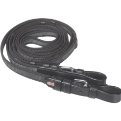 Hot karlslund Super grip tøyler med stoppere og spenner Black/Chrome