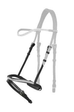 New kavalkade Hvítur English Noseband for Aradis Icelandic Bridle Black