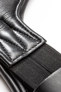 Clearance kavalkade kort gjord mykt lær Casper med elastikk black/black