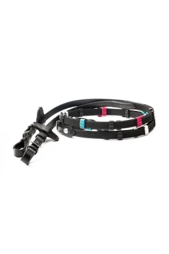 Sale kavalkade Training Gummidekte Tøyler black/pink-turquoise
