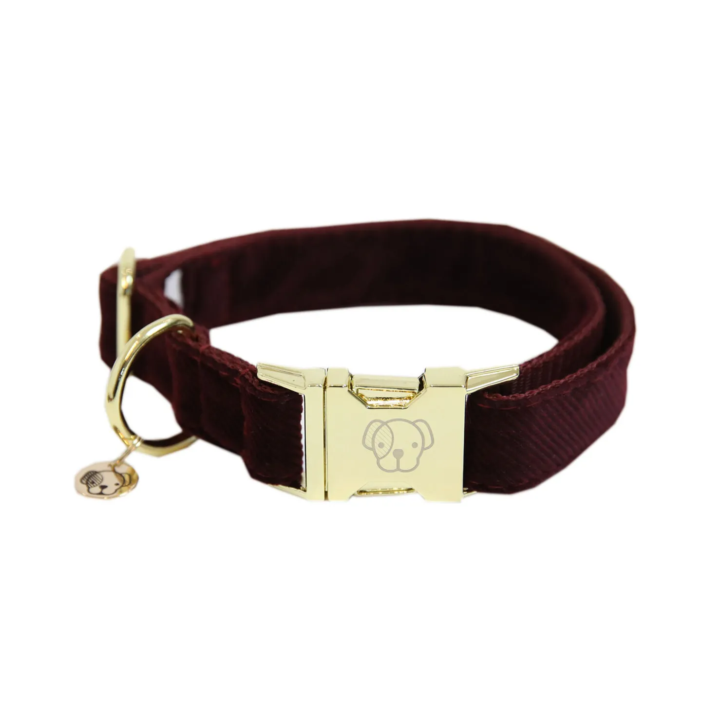 Discount kentuckydogwear Kentucky Dogwear Corduroy hundehalsbånd Burgundy